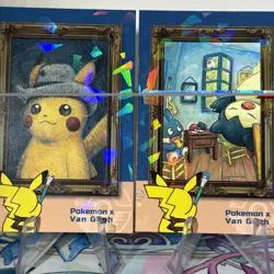 2 Cracked Ice Holo Database Set Pikachu Snorlax Van Gogh Non-TCG POKEMON CARD - Image 4