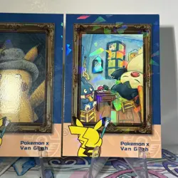 2 Cracked Ice Holo Database Set Pikachu Snorlax Van Gogh Non-TCG POKEMON CARD - Image 5