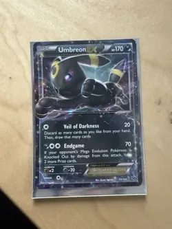 Pokemon Umbreon TCG Holo Rare Card EX XY Fates Collide 55/124 NM Condition - Image 1