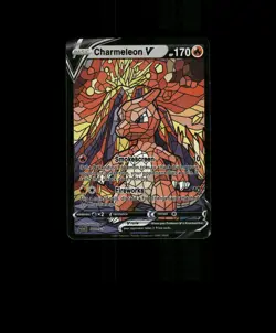 Fan-Art READ DESCRIPTION BELOW HOLO CHARMELEON Card Stained Glass Pokemon Card - Image 1