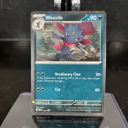Pokemon TCG Phantasmal Flames Weavile MEP 021 Black Star Promo Card - Image 1