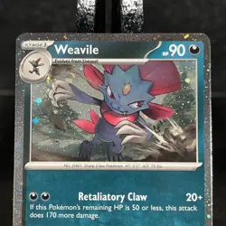 Pokemon TCG Phantasmal Flames Weavile MEP 021 Black Star Promo Card - Image 2