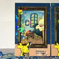 2 Cracked Ice Holo Database Set Eevee Snorlax Can Gogh Non-TCG POKEMON CARD - Image 2