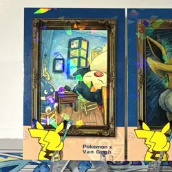 2 Cracked Ice Holo Database Set Eevee Snorlax Can Gogh Non-TCG POKEMON CARD - Image 3