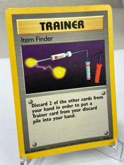 Item Finder 074/102 Base Set Rare Trainer Pokemon Card - Moderately Played - Image 2