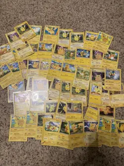 Lot of 55 Pikachu and Raichu Pokemon Cards Holo Rare Vintage Promo WOTC Wizards - Image 1