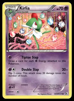Kirlia RC9/RC25 Pokemon Card Legendary Treasures Common 70 HP Played AE - Image 1