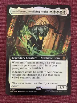 Anti-Venom, Horrifying Healer #244 FOIL EXTENDED NM/M MTG Spiderman Magic Card - Image 1