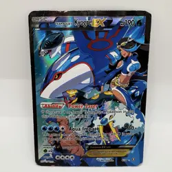 Pokemon TCG Team Aqua's Kyogre-EX Double Crisis Holo Card 6/34 HP - Image 1