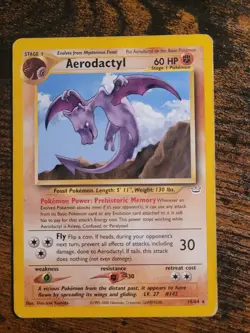 Aerodactyl 15/64 Non Holo Rare Neo Revelation Pokemon Card Mp - Image 1