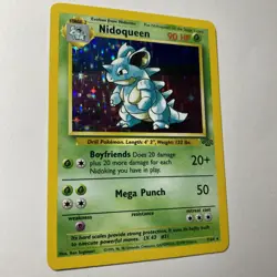 Pokemon Card Nidoqueen 7/64 Jungle Set Holo Rare WOTC Played LP - Image 3