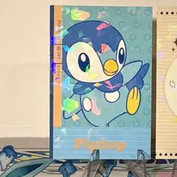 2 Cracked Ice Holo Database Set Piplup Non-TCG POKEMON CARD - Image 2