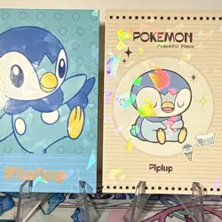 2 Cracked Ice Holo Database Set Piplup Non-TCG POKEMON CARD - Image 4