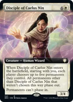 Disciple of Caelus Nin (Extended Art) -Foil Near Mint MTG - Image 1