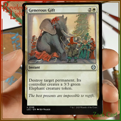 Generous Gift Altered Art - Hand Painted MTG Alter - Magic - Christmas - Image 2