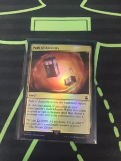 MTG Magic The Gathering Path Of Ancestry Foil Land Dr. Who Commander - Image 1