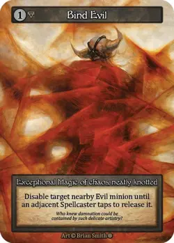 Sorcery: Contested Realm Bind Evil Exceptional Foil NM (GT) - Image 1