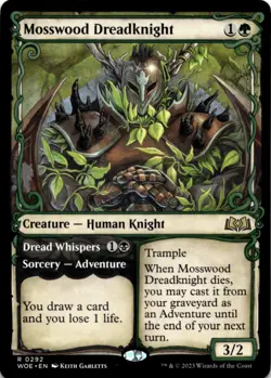 MTG Mosswood Dreadknight (Showcase) Wilds of Eldraine NM R Magic - Image 1