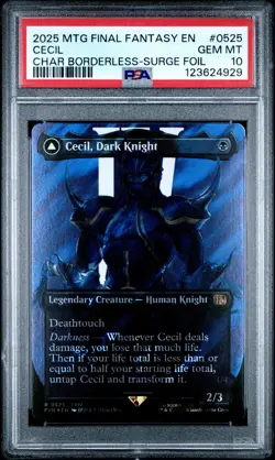 4929 Cecil Dark Knight Paladin 2025 MTG Final Fantasy #0525 Surge Foil PSA 10 - Image 1