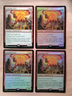 4x Sunspine Lynx (3x Foil, 1x Reg) **NEAR MINT** **UNPLAYED** MTG - Image 1