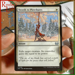 Swords to Plowshares Altered Art - Hand Painted MTG Alter - Magic - Christmas - Image 2