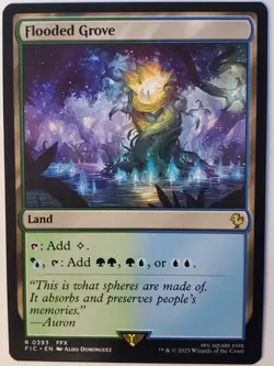1x Flooded Grove Commander: Final Fantasy Non-Foil - NM Condition - Image 1