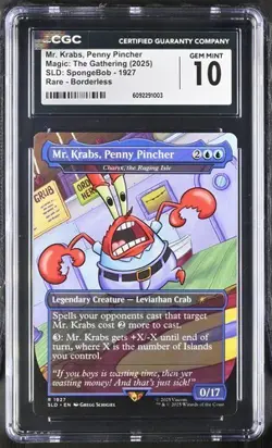 2025 MTG Secret Lair SpongeBob - Mr. Krabs Penny Pincher #1927 - CGC 10 Gem Mint - Image 1