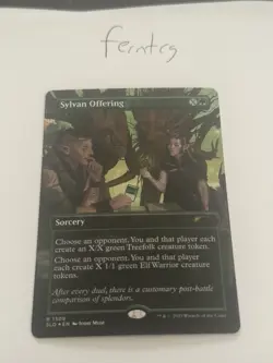 Magic the Gathering Sylvan Offering Rare Foil Secret Lair NM Ships Same Day - Image 1