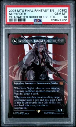 4722 Sephiroth Fabled One-Winged Angel 2025 MTG Final Fantasy #0382 Foil PSA 10 - Image 1