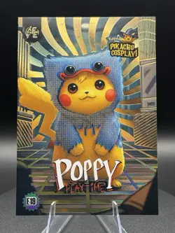 Pokemon Pikachu #E19 Poppy Playtime Gold Holo Cosplay - Image 1