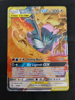 Pokemon TCG Moltres Zapdos Articuno Tag Team GX 44/68 Hidden Fates Holo NM - Image 1