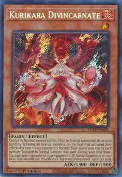 Yugioh! LP Kurikara Divincarnate - POTE-EN031 - Secret Rare - 1st Edition Lightl - Image 1