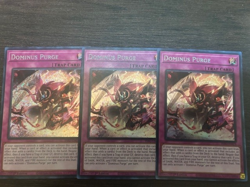 Yugioh 3x Dominus Purge INFO-EN078 The Infinite Forbidden Secret Rare 1st Ed NM - Image 1