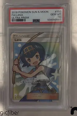 PSA 10 Lana #150/156 2018 Pokemon Sun & Moon Ultra Prism Full Art Card - Image 1