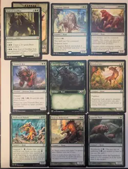 MTG Beast themed lot - Green. 9 cards plus 1 Token - Image 1