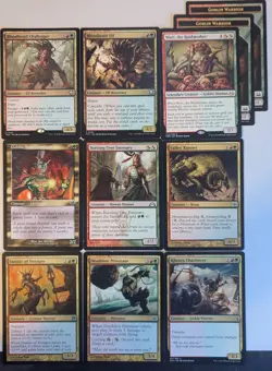 MTG Gruul creature themed lot. 9 Cards plus 2 Tokens. Magic the Gathering. - Image 1