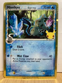 Pokemon Celebrations Mimikyu Promo Card Rare SWSH136 - Image 1