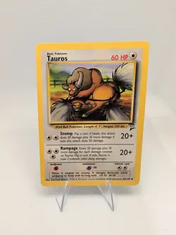 Pokemon TCG Tauros Base Set 2 Unlimited Uncommon Card 62/130 - Image 1