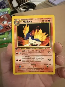 Pokemon Cards: Neo Genesis 1st Edition Uncommon: Quilava 46/111 - Image 1