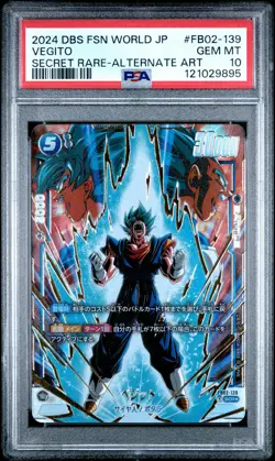 2024 DRAGON BALL SUPER CARD GAME FUSION WORLD JPN BLAZING AURA VEGITO PSA 10 - Image 1