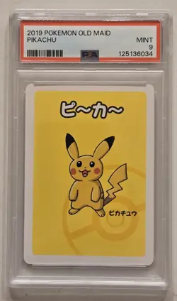 2019 Pokemon Pikachu Playing Card Japanese Old Maid, PSA 9 - Image 1
