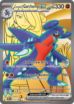 Cynthia's Garchomp ex 215/182 Ultra Rare | Destined Rivals | Pokemon Card - Image 1