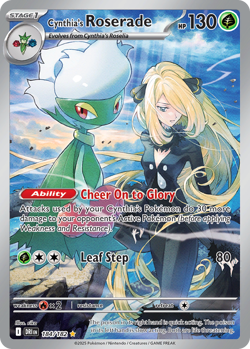 Cynthia's Roserade 184/182 Illustration Rare | Destined Rivals | Pokemon Card - Image 1