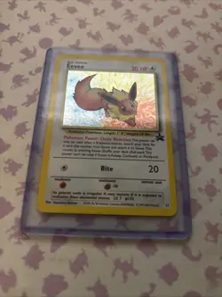 Pokemon Evee Black Star Promo #11 Holo Card WOTC Swirl - Image 3