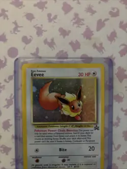 Pokemon Evee Black Star Promo #11 Holo Card WOTC Swirl - Image 4