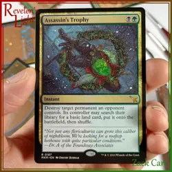 Assassin's Trophy Altered Art - Hand Painted MTG Alter - Magic - Christmas - Image 1