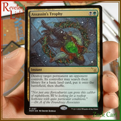 Assassin's Trophy Altered Art - Hand Painted MTG Alter - Magic - Christmas - Image 2