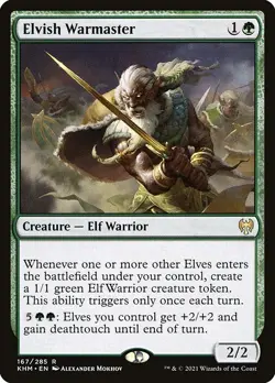Elvish Warmaster Regular - Kaldheim MTG-NM - Image 1