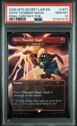 PSA 10 - Vivi's Thunder Magic 1871 - Magic The Gathering Final Fantasy - Image 1