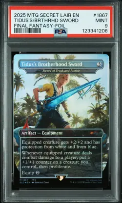 PSA 9 - Tidus's Brotherhood Sword 1867 - Magic The Gathering Final Fantasy - Image 1